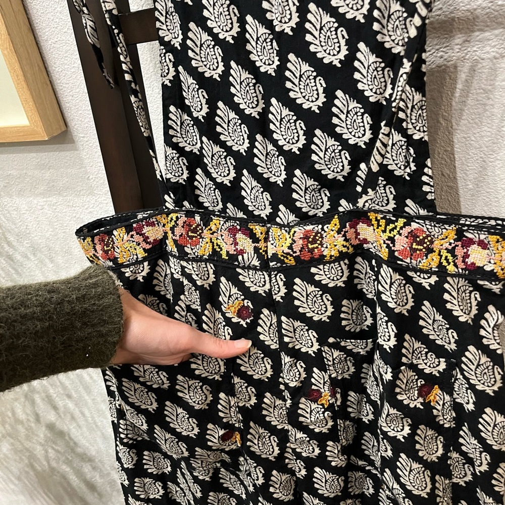 Anthropologie Floral Embroidered Cotton Jumpsuit - Picture 4 of 8